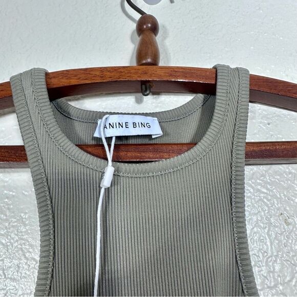 Anine Bing Morgan Tank in Green Khaki Size M - Picture 5 of 8